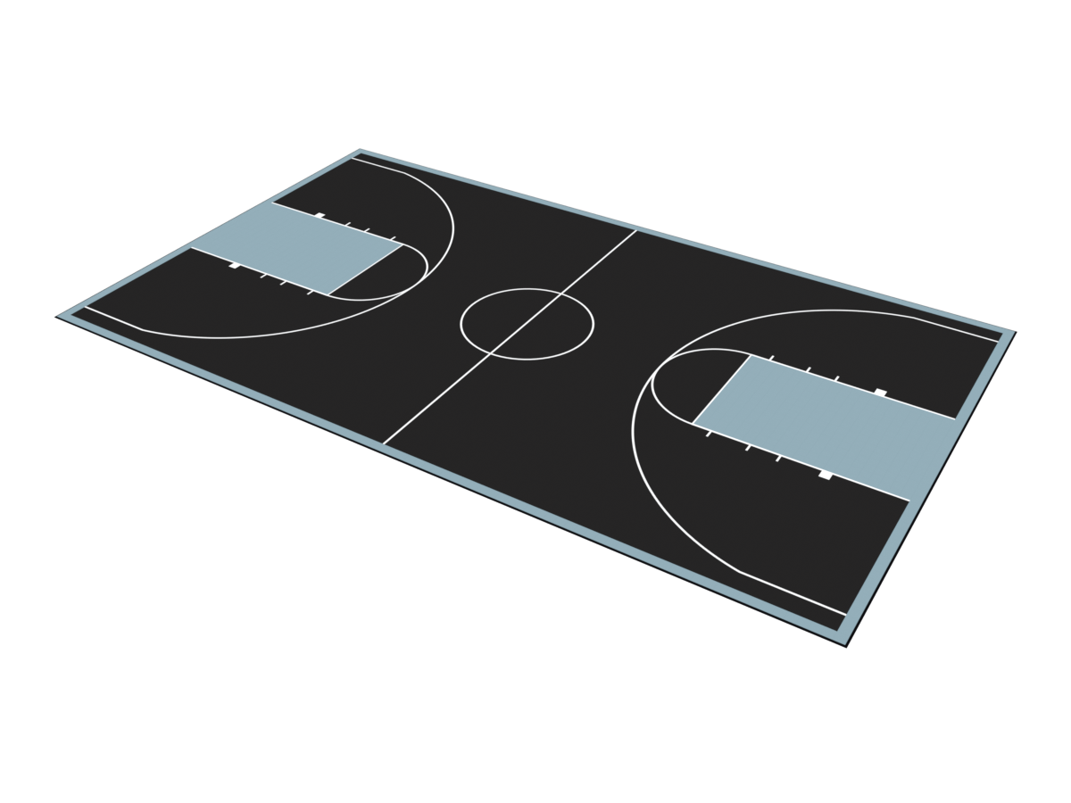 VersaCourt Junior High Full Court kit in Black / Titanium